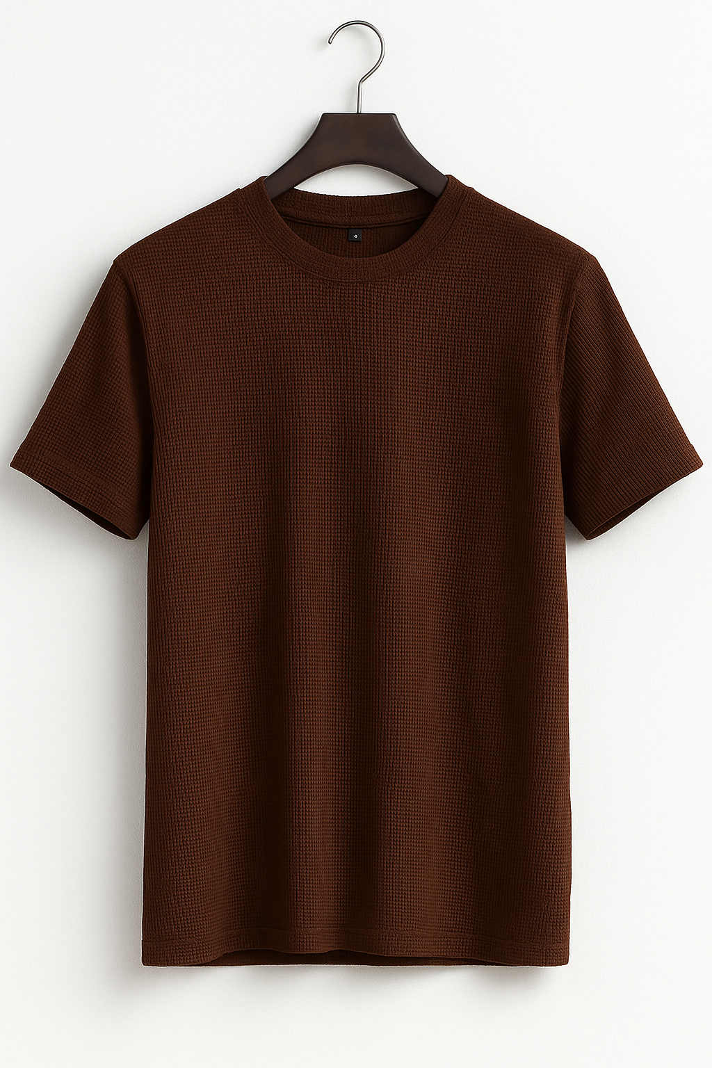 Waffle Knit Round Neck Tees