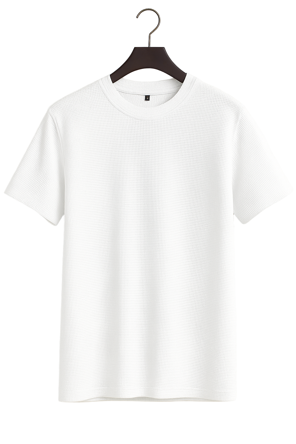 Waffle Knit Round Neck Tees