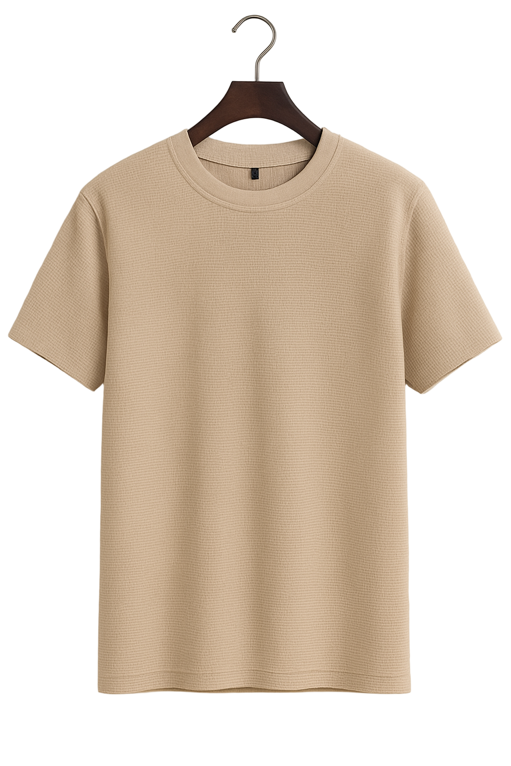 Waffle Knit Round Neck Tees