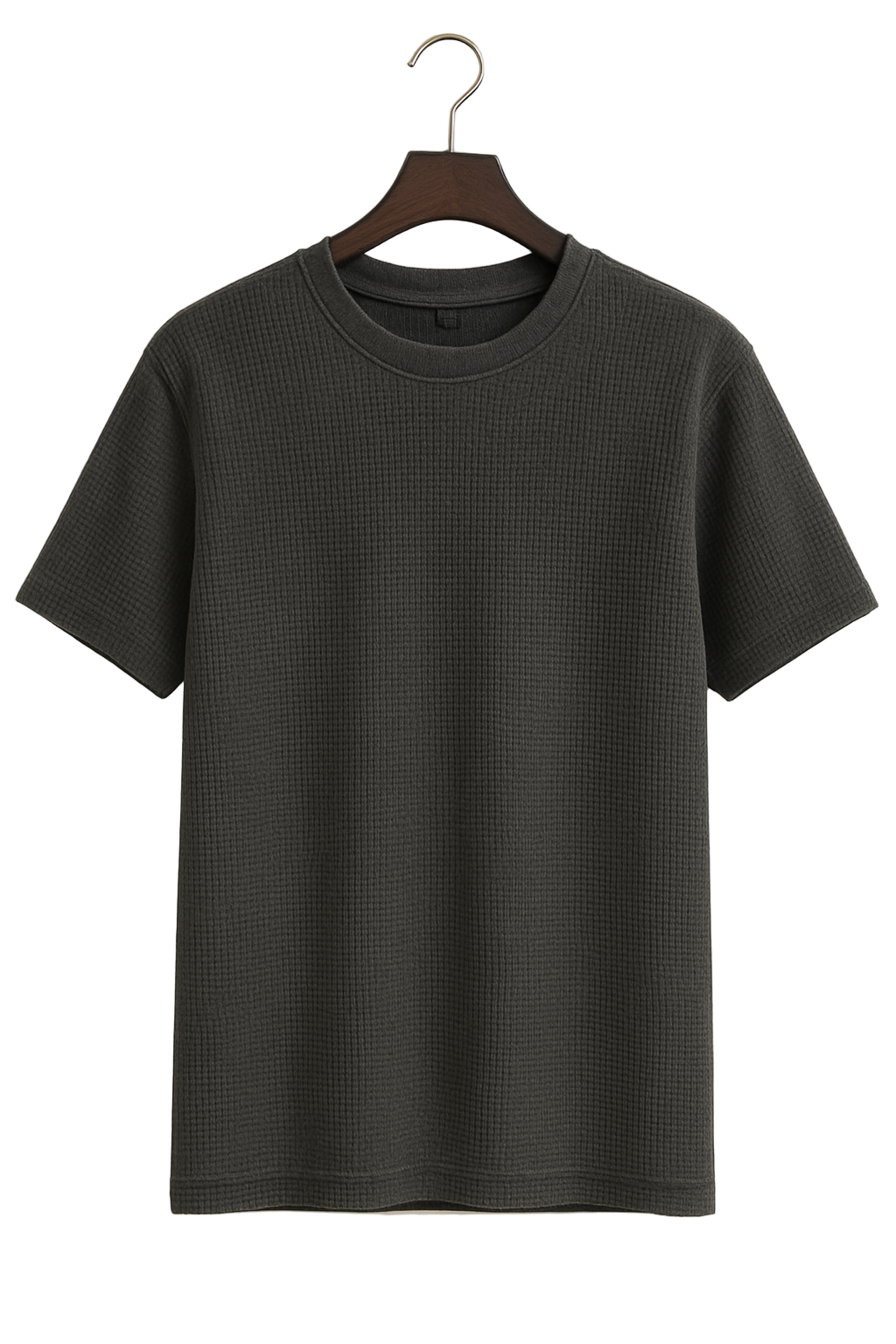 Waffle Knit Round Neck Tees