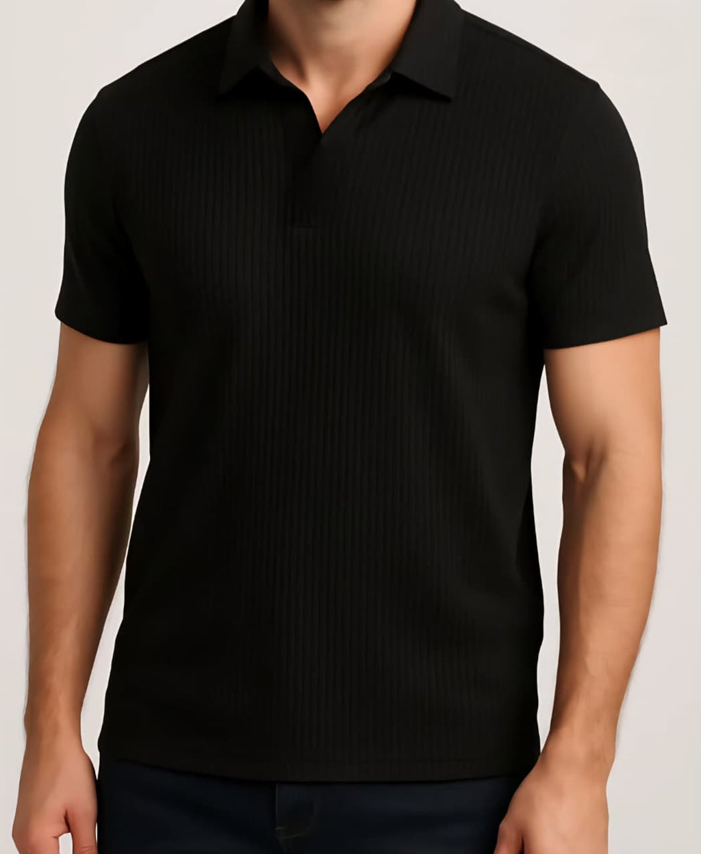 Slim Fit Textured POLO